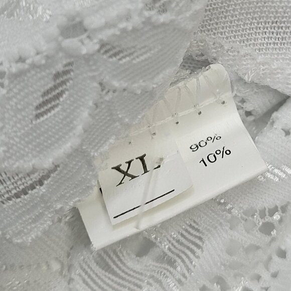 White Lace Tank Top Lace Camisole Wide Straps Lace Top  Sizes M  L  XL - Picture 5 of 11